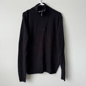 Weatherproof Vintage Black Quarter Zip Acrylic Sweater